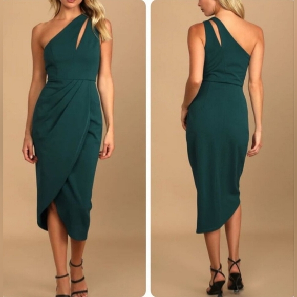 LulusSo Flirty One-Shoulder Cutout Asymmetrical DressSize L
